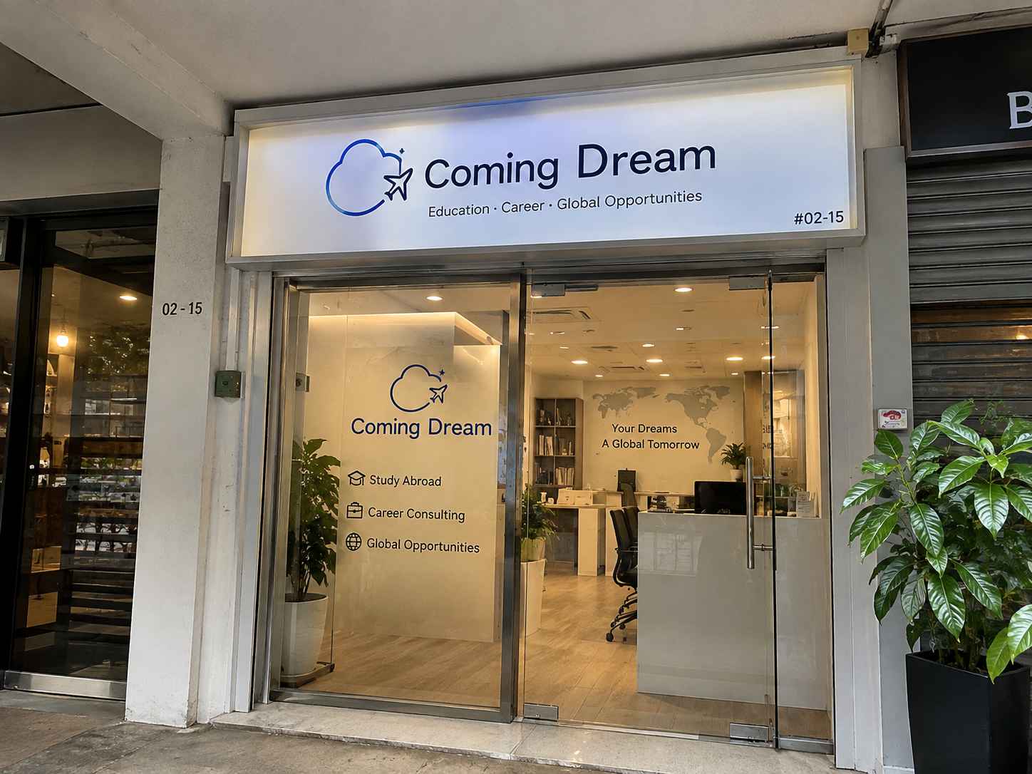 Coming Dream software and AI services poster with original agency branding